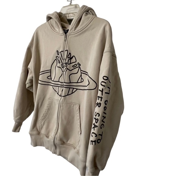 BROKEN PLANET MARKET OUTER SPACE FULL ZIP UP HOODIE SWEATSHIRT XS - Picture 1 of 14